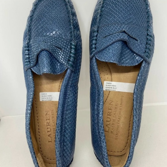 New Ralph Lauren glossy snake driving shoes size 6 - Picture 3 of 5